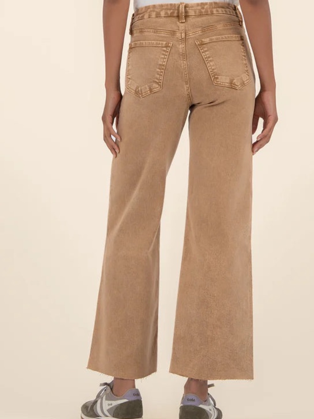 Kut from the Kloth High-Rise Wide Leg Jeans in Camel - Picture 2 of 11